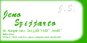 jeno szijjarto business card